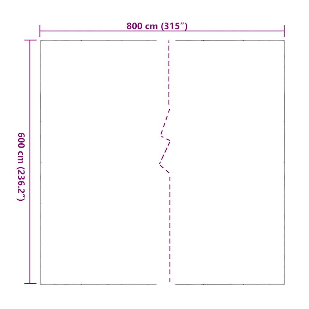 vidaXL σαφής μουσαμάς με τις οπές 6x8 m PVC