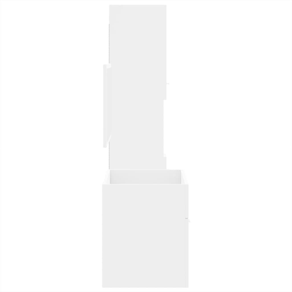 vidaXL Σετ Επίπλων Μπάνιου 3 Τεμαχίων Λευκό από Επεξεργασμένο Ξύλο