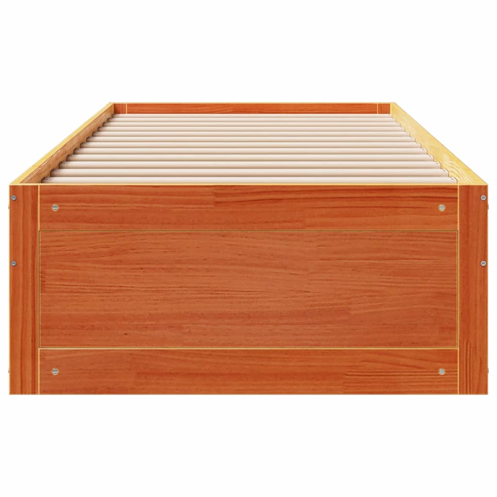 vidaXL Σκελετός Κρεβατιού Χωρίς Στρώμα 100x200 εκ. Μασίφ Ξύλο Πεύκου