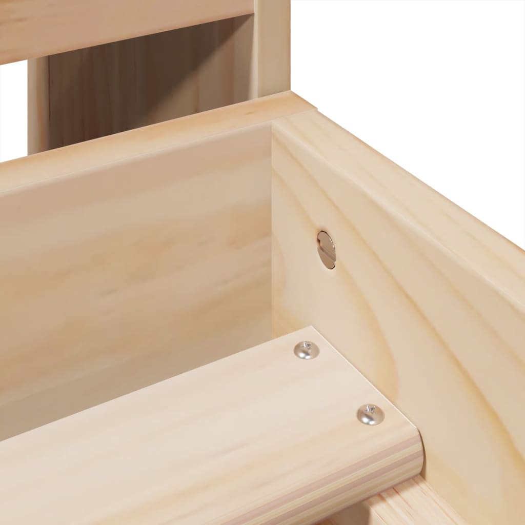 vidaXL Σκελετός Κρεβατιού Χωρίς Στρώμα 100x200 εκ. Μασίφ Πεύκο