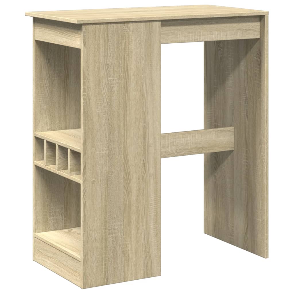 vidaXL Τραπέζι Μπαρ με Ράγες Sonoma Δρυς 90x47,5x103,5εκ Επεξεργ. Ξύλο