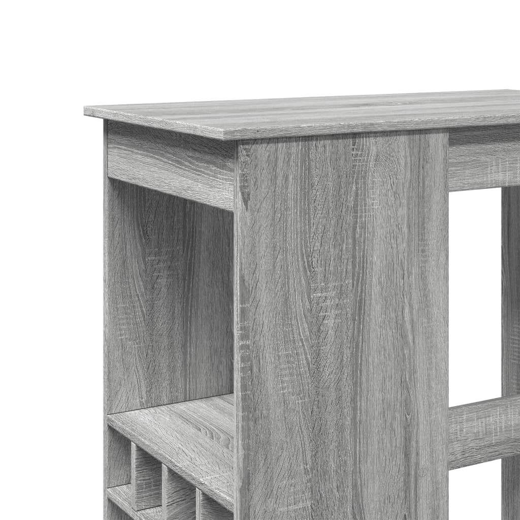 vidaXL Τραπέζι Μπαρ Γκρι Sonoma 90x47,5x103,5 εκ. από Επεξεργ. Ξύλο