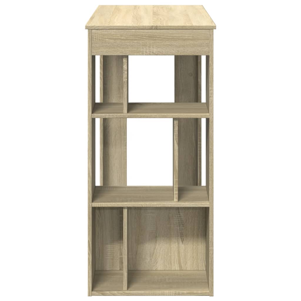 vidaXL Τραπέζι Μπαρ με Ράφια Sonoma Δρυς 102x50x103,5εκ Επεξ. Ξύλο