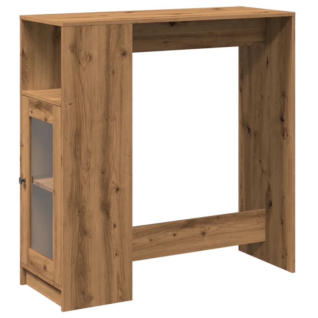 vidaXL Τραπέζι Μπαρ με Ράγες Δρυς 101x40x103,5 εκ. Επεξεργ. Ξύλο