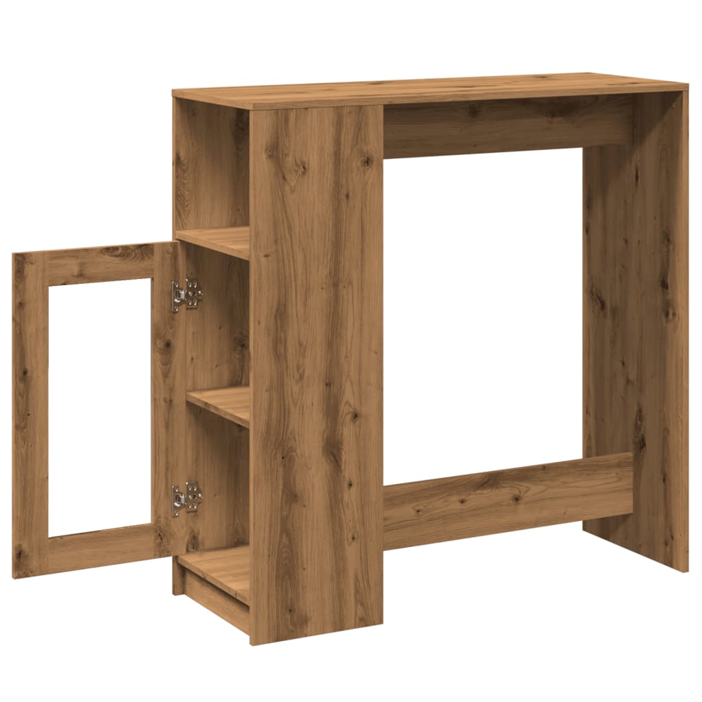 vidaXL Τραπέζι Μπαρ με Ράγες Δρυς 101x40x103,5 εκ. Επεξεργ. Ξύλο