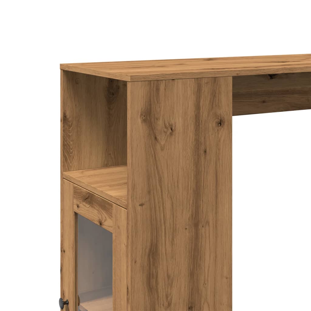 vidaXL Τραπέζι Μπαρ με Ράγες Δρυς 101x40x103,5 εκ. Επεξεργ. Ξύλο