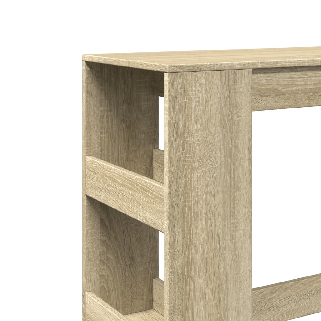 vidaXL Τραπέζι Μπαρ με Ράγες Sonoma Δρυς 90x40x103,5 εκ Επεξεργ. Ξύλο