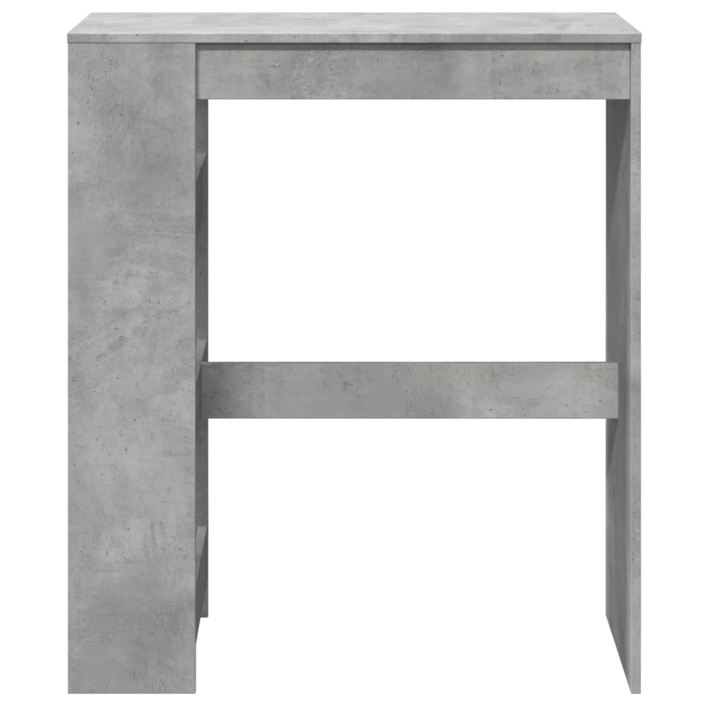 vidaXL Τραπέζι Μπαρ με Ράφια Γκρι Σκυρ. 90x40x103,5 εκ Επεξεργ. Ξύλο