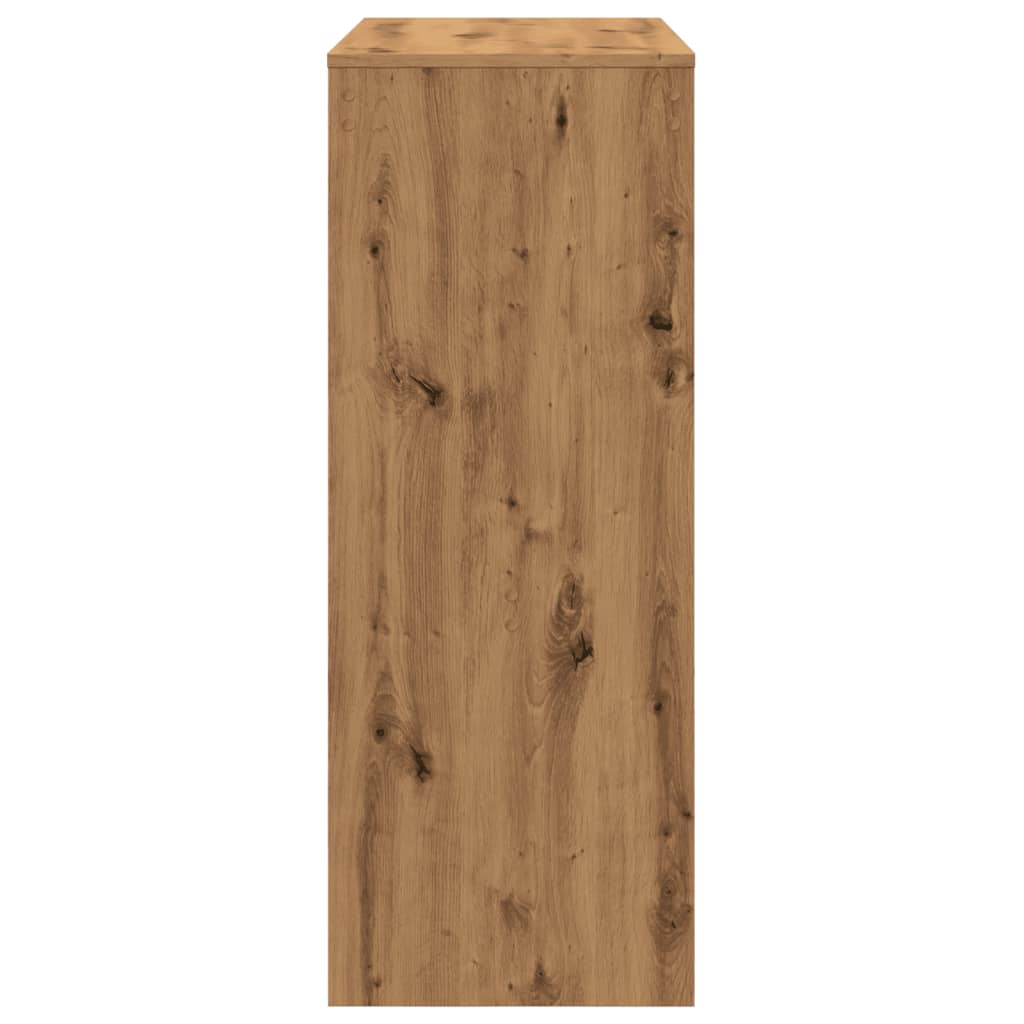 vidaXL Τραπέζι Μπαρ με Ράγες Δρυς 90x40x103,5 εκ. Επεξεργ. Ξύλο