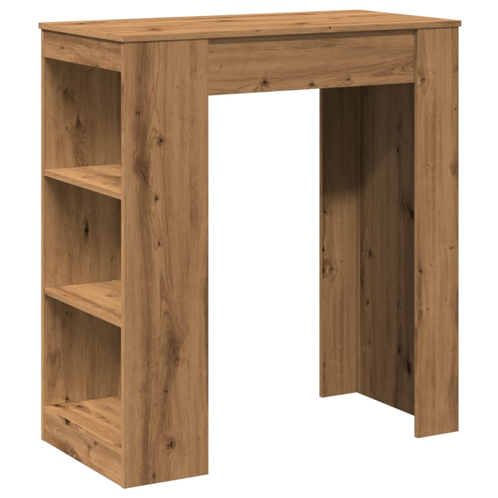 vidaXL Τραπέζι Μπαρ με Ράγες Δρυς 95x47x103,5 εκ. Επεξεργ. Ξύλο