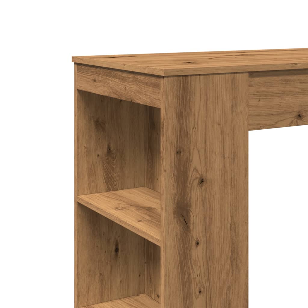 vidaXL Τραπέζι Μπαρ με Ράγες Δρυς 95x47x103,5 εκ. Επεξεργ. Ξύλο