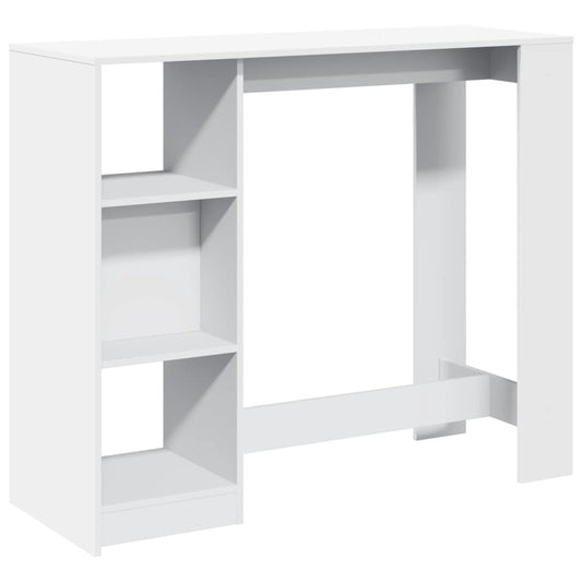 vidaXL Τραπέζι Κονσόλα με Ράφι Λευκό 124x46x103,5 εκ. Επεξεργ. Ξύλο