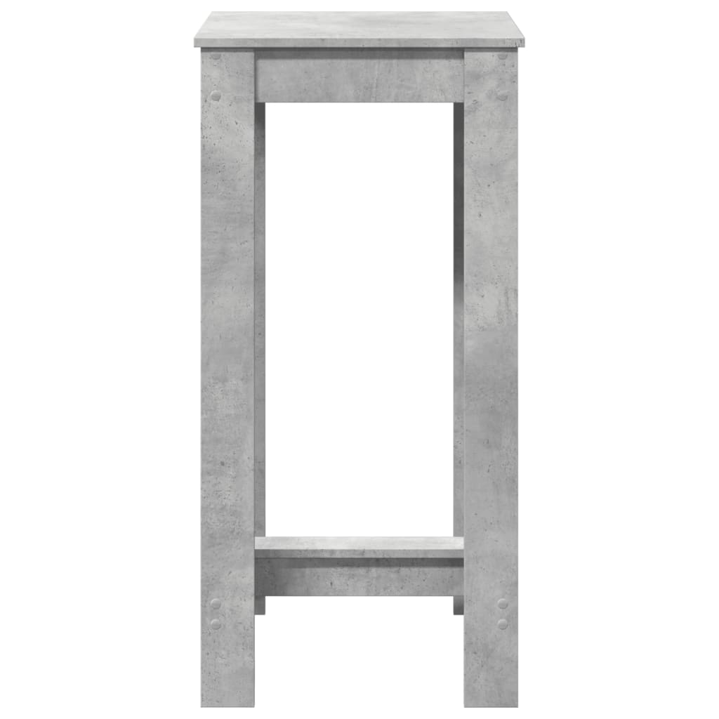 vidaXL Τραπέζι Μπαρ Γκρι Σκυροδέματος 51x50x103,5 εκ. Επεξ. Ξύλο