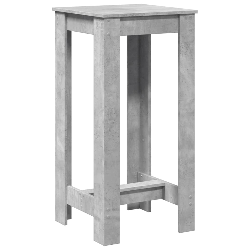 vidaXL Τραπέζι Μπαρ Γκρι Σκυροδέματος 51x50x103,5 εκ. Επεξ. Ξύλο