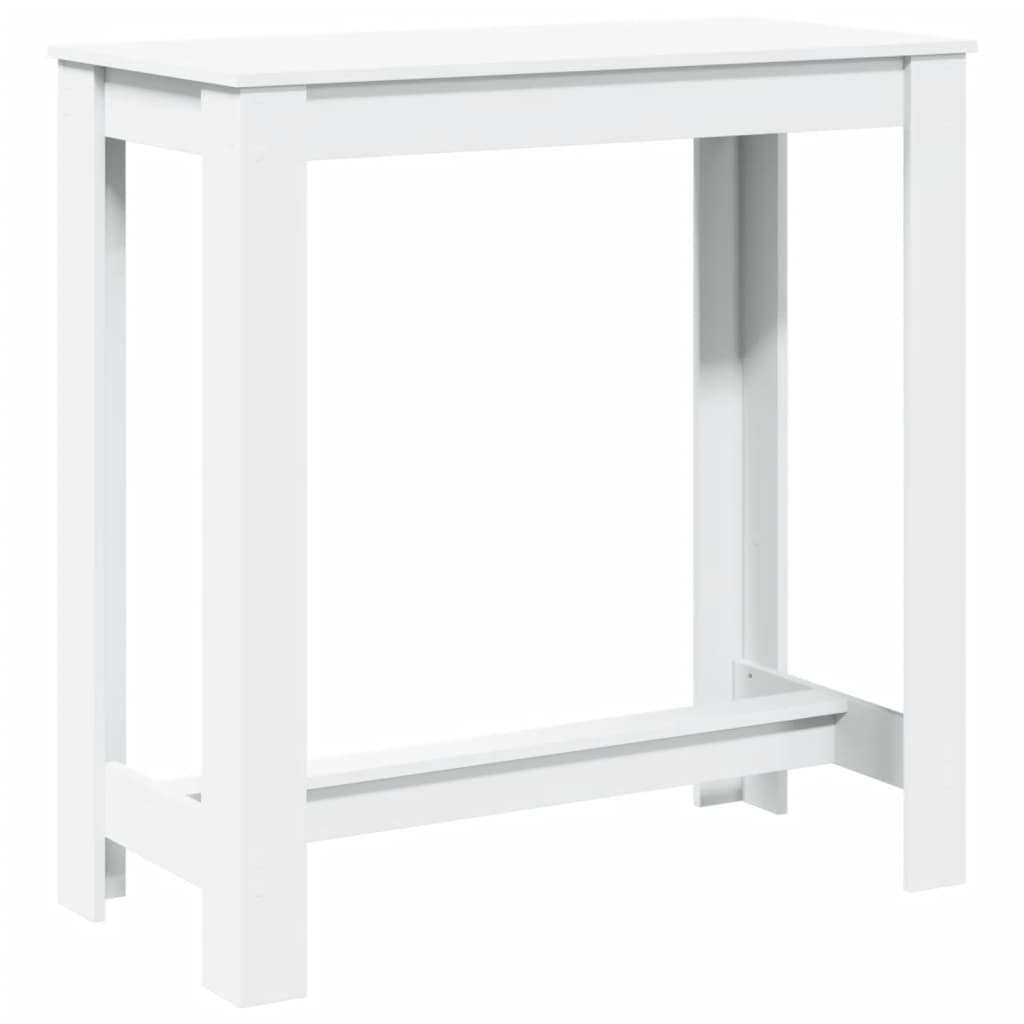 vidaXL Τραπέζι Μπαρ Λευκό 102x50x103,5εκ. Επεξεργ. Ξύλο