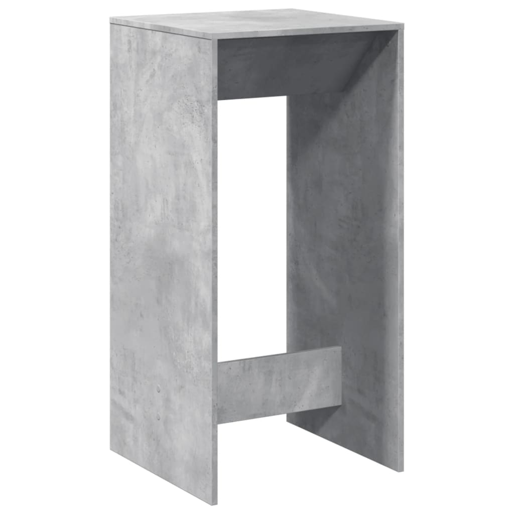 vidaXL Τραπέζι Μπαρ Γκρι Σκυροδέματος 51x50x103,5 εκ. Επεξ. Ξύλο