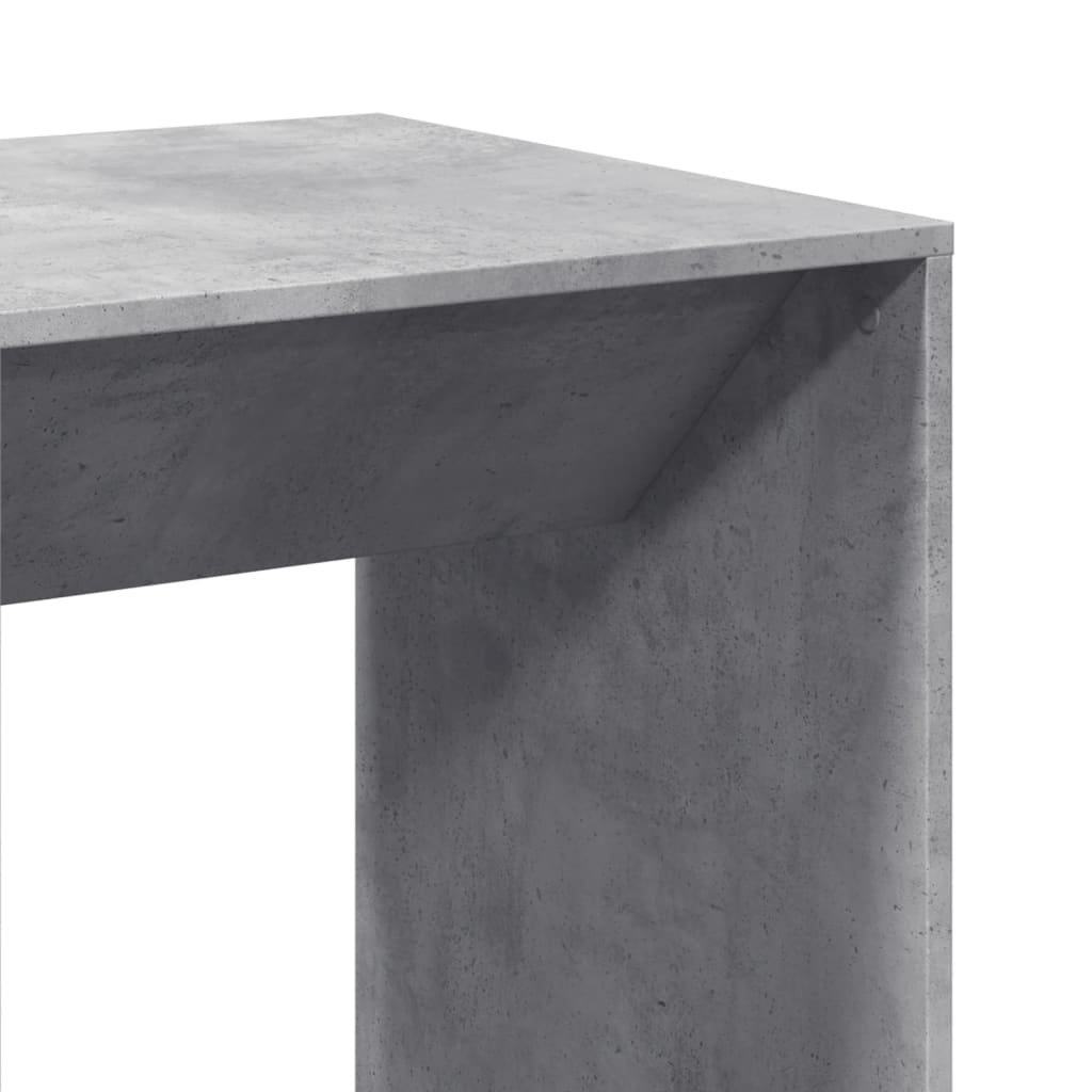 vidaXL Τραπέζι Μπαρ Γκρι Σκυροδέματος 51x50x103,5 εκ. Επεξ. Ξύλο
