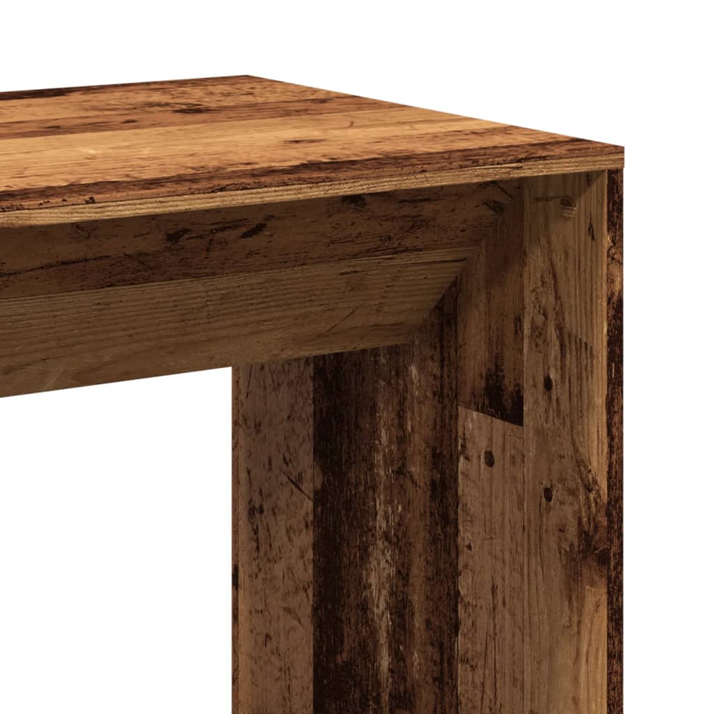 vidaXL Τραπέζι Μπαρ Όψη Παλαιού Ξύλου 51x50x103,5 εκ. Επεξ. Ξύλο
