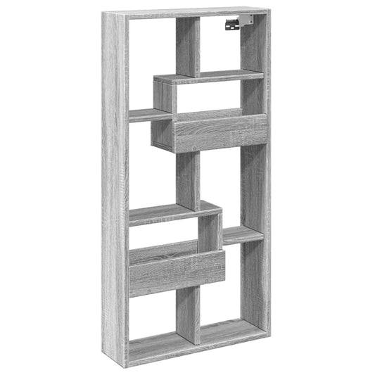 vidaXL Ντουλάπι Τοίχου Γκρι Sonoma 50x15x100 εκ. Επεξεργασμένο Ξύλο