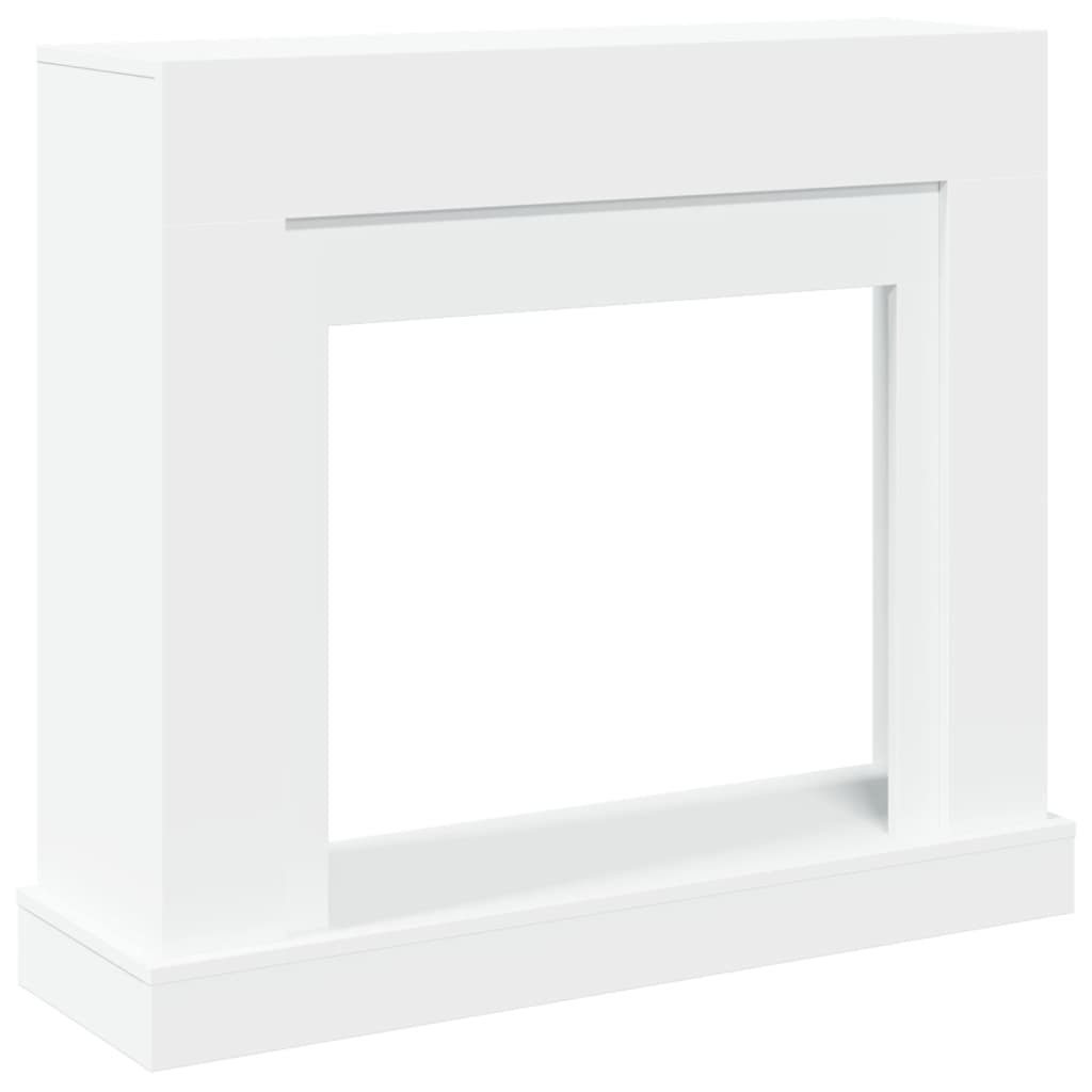 vidaXL Πλαίσιο Τζακιού Λευκό 100x30x87,5 εκ. από Επεξ. Ξύλο