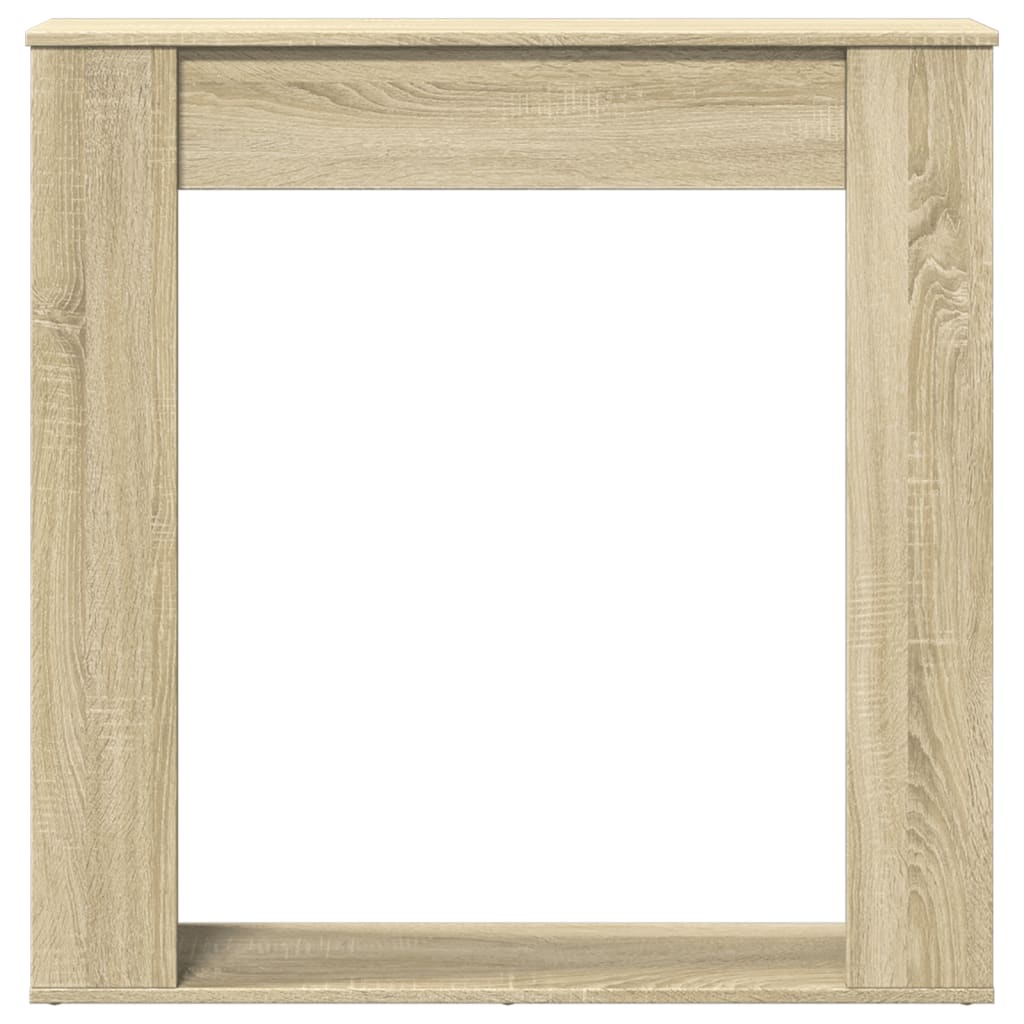 vidaXL Πλαίσιο Τζακιού Sonoma Δρυς 100x20x100 εκ. από Επεξ. Ξύλο