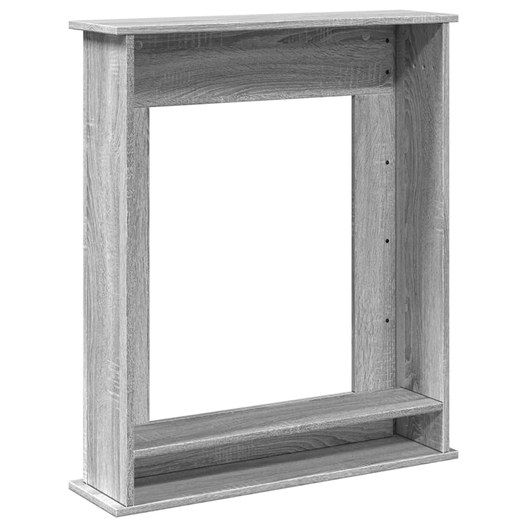 vidaXL Πλαίσιο Τζακιού Γκρι Sonoma 75x20x87,5 εκ. από Επεξ. Ξύλο