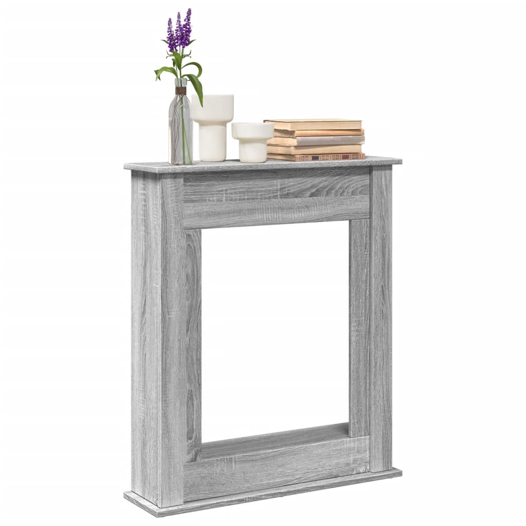 vidaXL Πλαίσιο Τζακιού Γκρι Sonoma 75x20x87,5 εκ. από Επεξ. Ξύλο