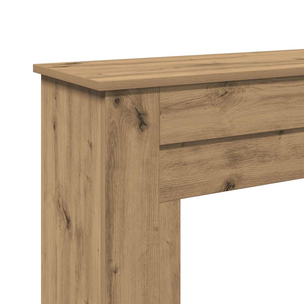 vidaXL Πλαίσιο Τζακιού Αρτισιανή Δρυς 90x30x90 εκ. από Επεξ. Ξύλο