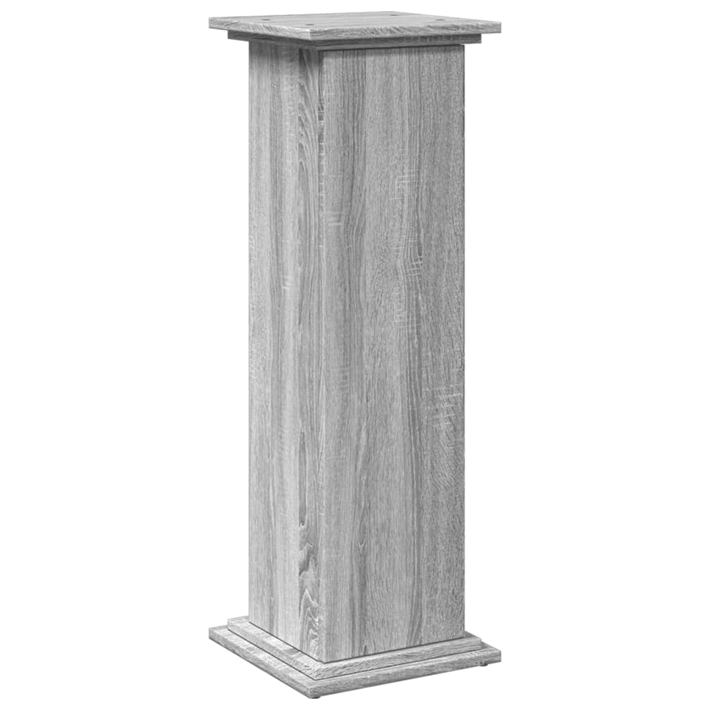 vidaXL Βάση Οθόνης με Αποθ. Γκρι Sonoma 31x30x90 εκ Επεξεργασμένο Ξύλο
