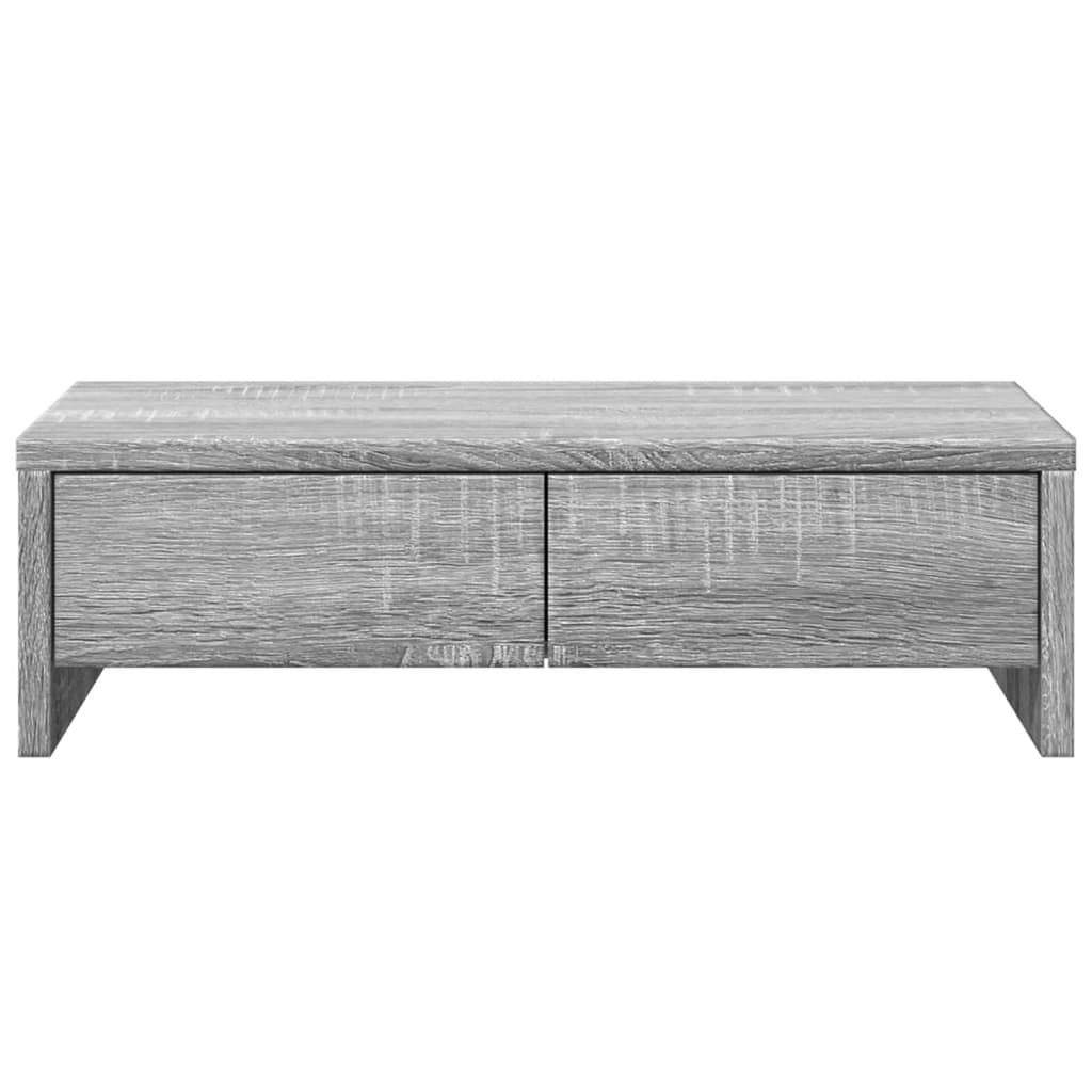 vidaXL Βάση Οθόνης με Συρτάρια Γκρι Sonoma 50x27x15 εκ. Επεξεργ. Ξύλο