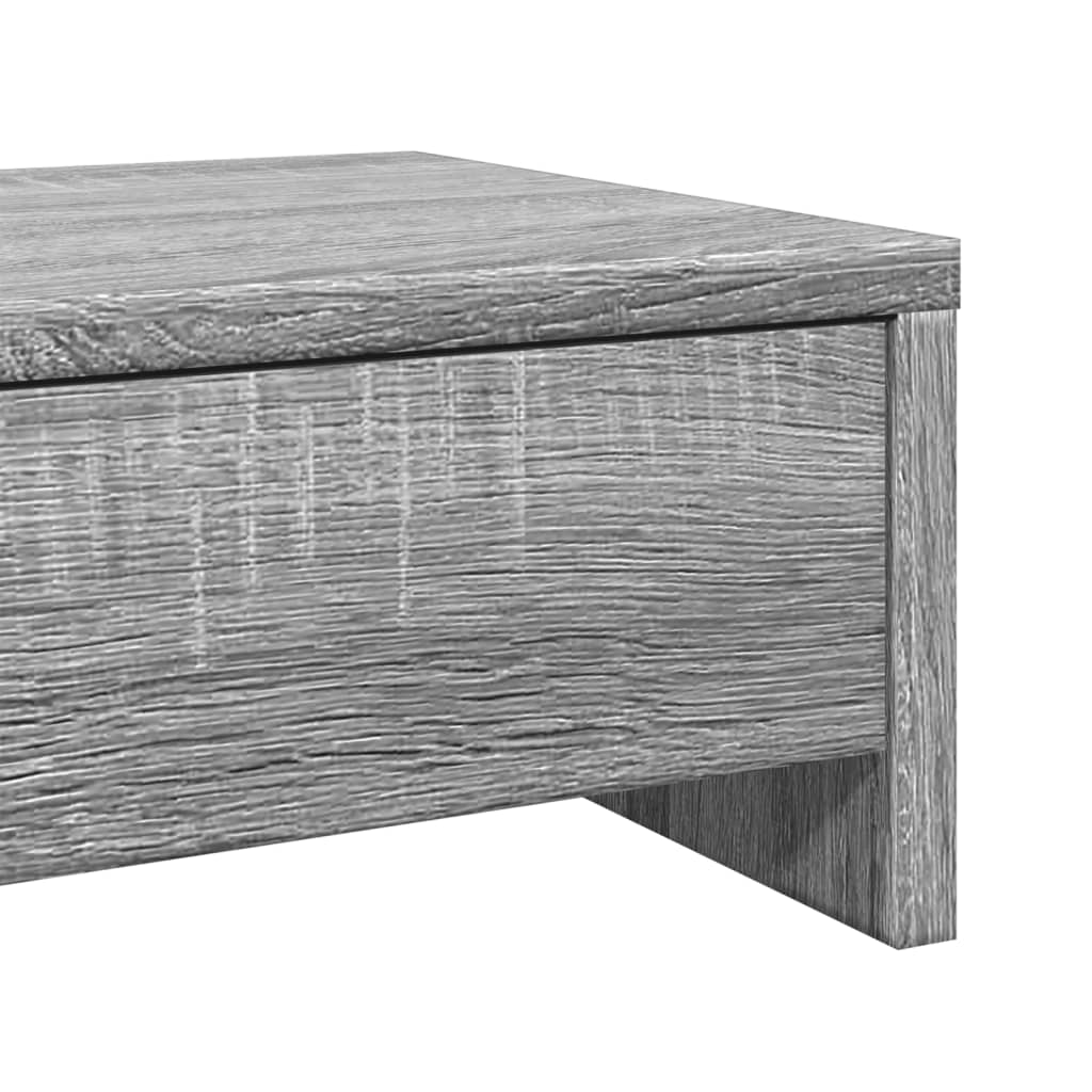 vidaXL Βάση Οθόνης με Συρτάρια Γκρι Sonoma 50x27x15 εκ. Επεξεργ. Ξύλο