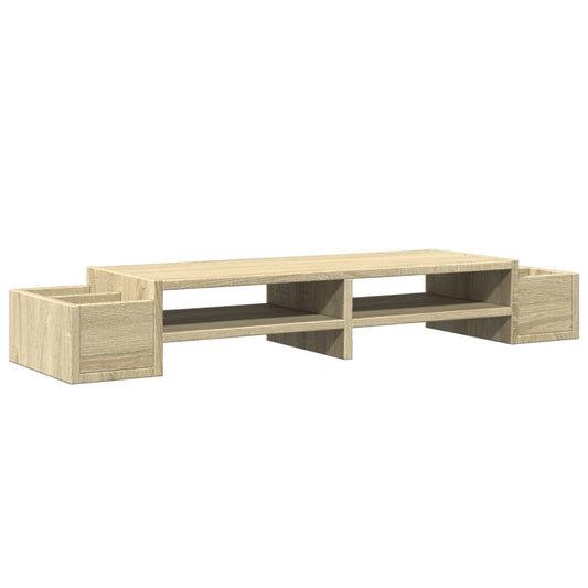 vidaXL Βάση Οθόνης με Αποθ. Sonoma Δρυς 100x27x15 εκ. Επεξεργ. Ξύλο
