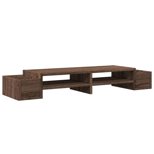 vidaXL Βάση Οθόνης με Αποθ. Καφέ Δρυς 100x27x15 εκ. Επεξεργ. Ξύλο