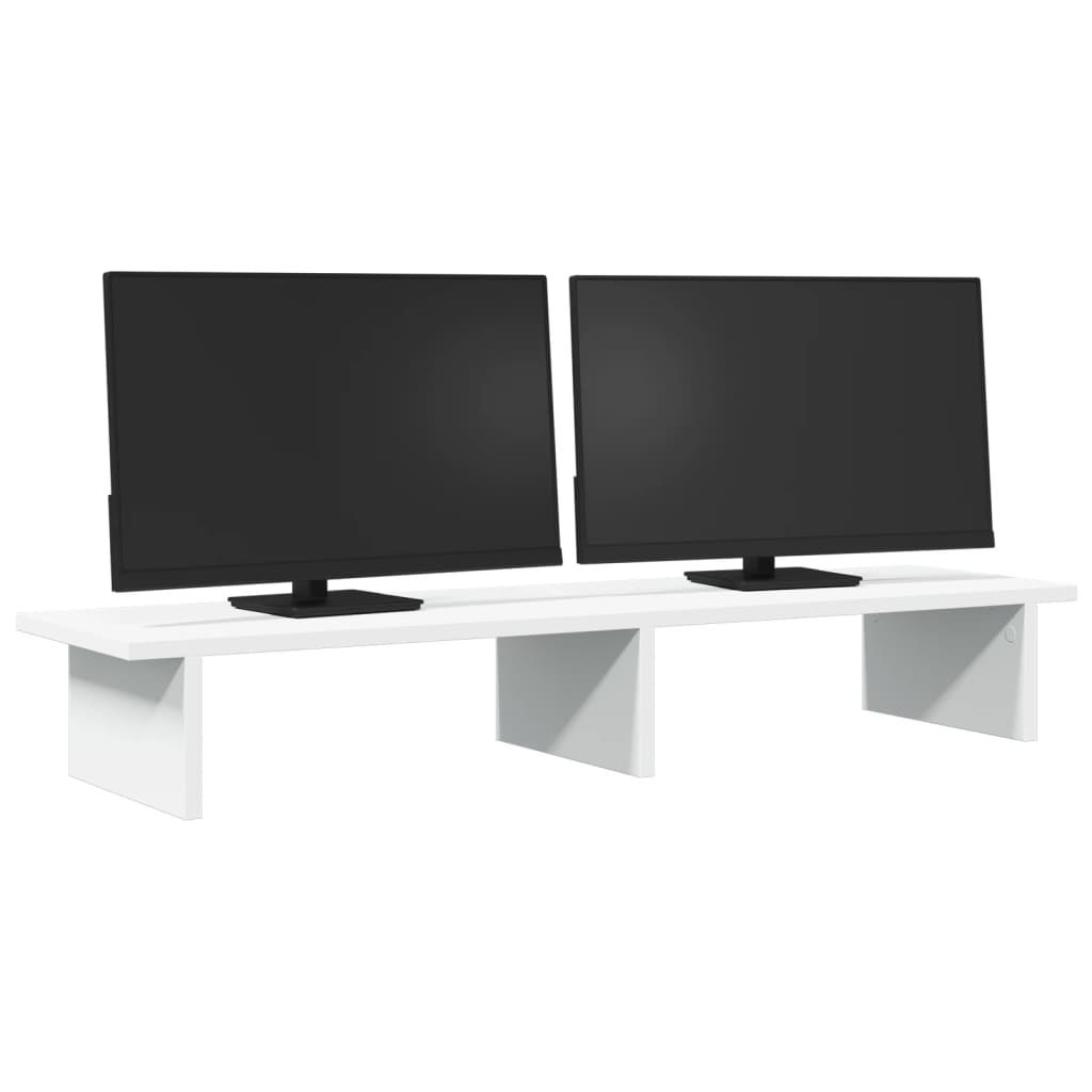 vidaXL Βάση Οθόνης Λευκή 100x27x15 εκ. από Επεξ. Ξύλο