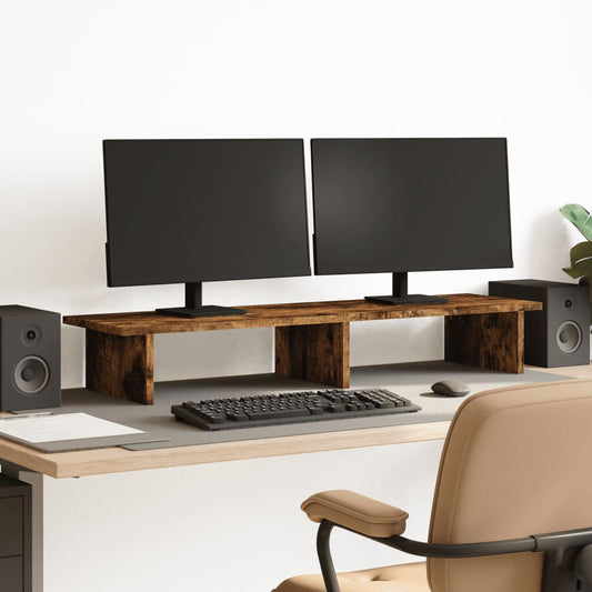 vidaXL Βάση Οθόνης Καπνιστή Δρυς 100x27x15 εκ. από Επεξ. Ξύλο