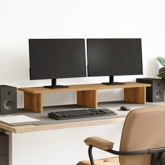 vidaXL Βάση Οθόνης Αρτισιανή Δρυς 100x27x15 εκ. από Επεξ. Ξύλο