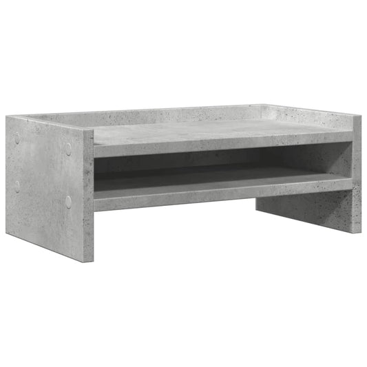 vidaXL Βάση Οθονών Γκρι του Σκυροδέματος 42x24x16 εκ. από Επεξ. Ξύλο
