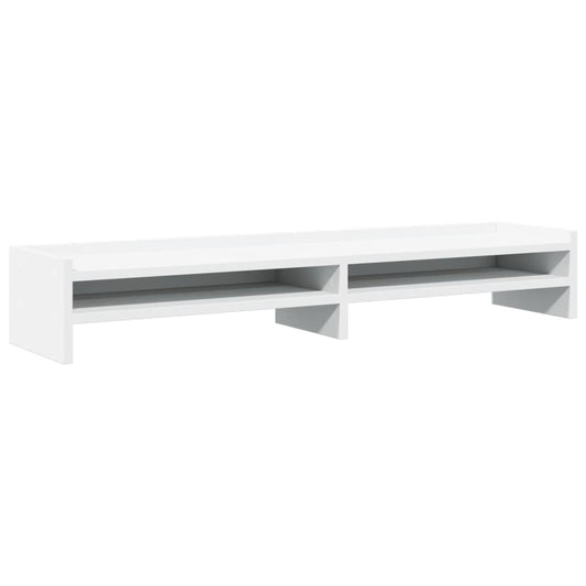 vidaXL Βάση Οθονών Λευκή 100x24x16 εκ. από Επεξ. Ξύλο