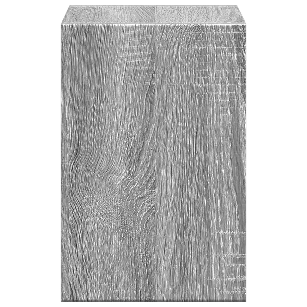 vidaXL Βάση Οθόνης με Organiser Γραφείου Γκρι Sonoma από Επεξ. Ξύλο