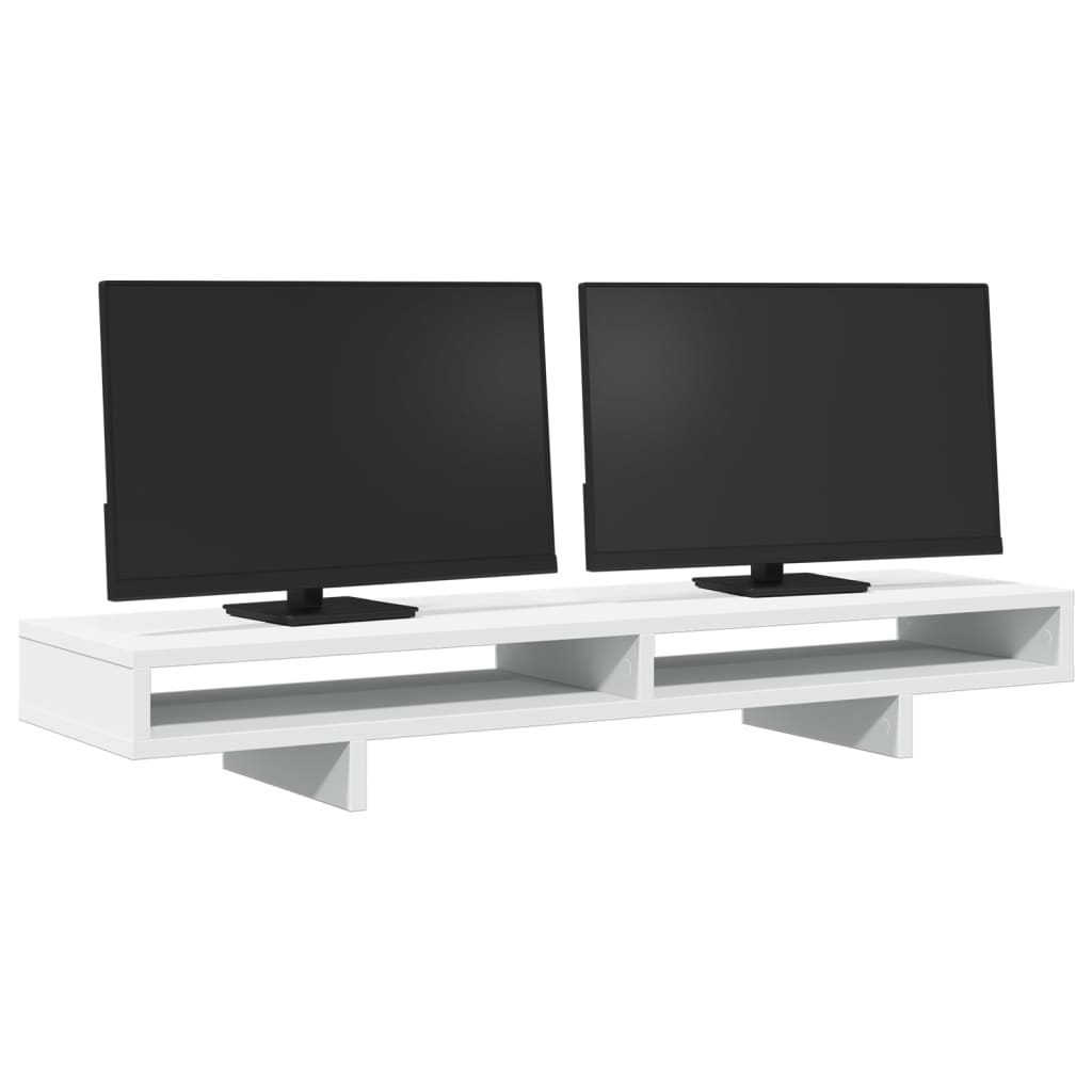 vidaXL Βάση Οθόνης Λευκή 100x27x15 εκ. από Επεξ. Ξύλο