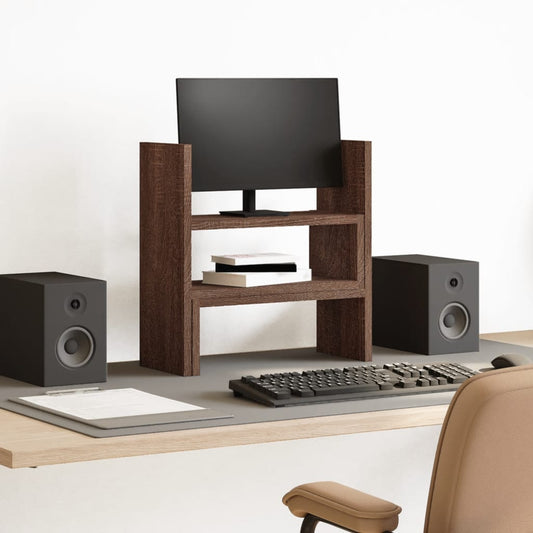 vidaXL Έπιπλο Οργάνωσης Γραφείου Ρυθμιζ. Δρυς 40x17x41 εκ. Επεξ. Ξύλο