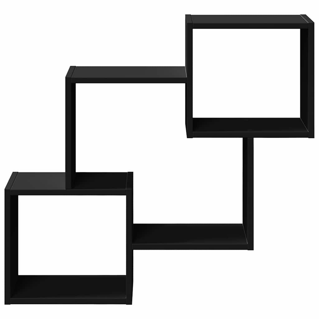 vidaXL Ντουλάπι Τοίχου Μαύρο 78x18x71 εκ. από Επεξεργασμένο Ξύλο