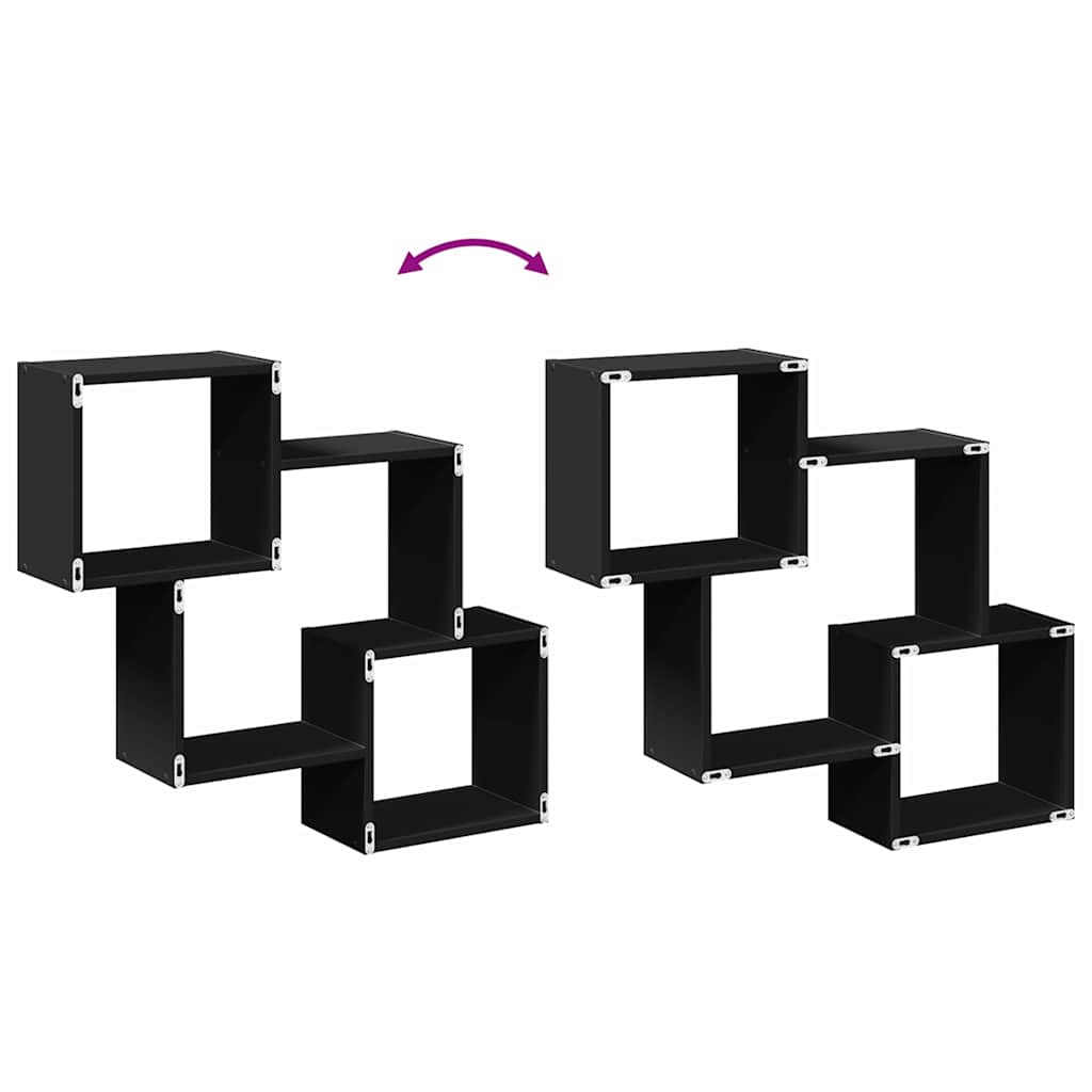 vidaXL Ντουλάπι Τοίχου Μαύρο 78x18x71 εκ. από Επεξεργασμένο Ξύλο