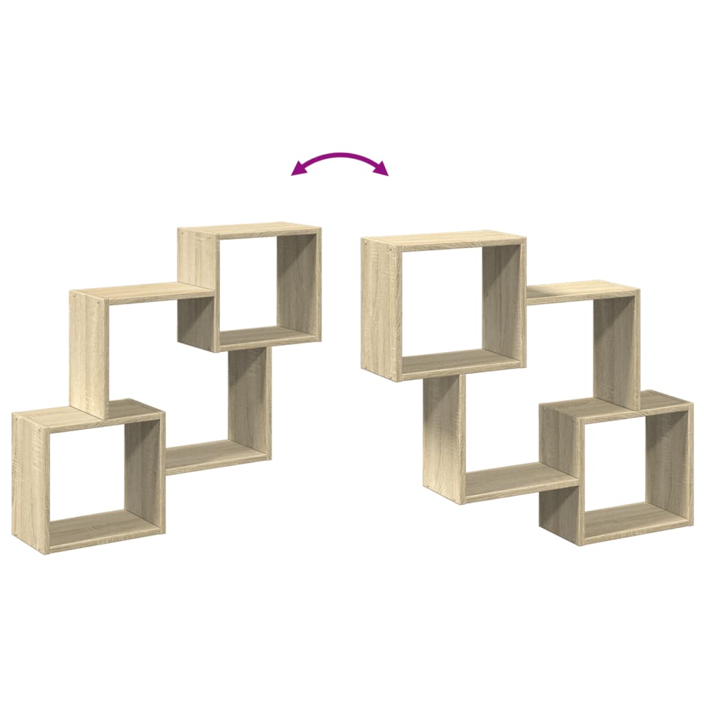 vidaXL Ντουλάπι Τοίχου Sonoma Δρυς 78x18x71 εκ. από Επεξεργασμένο Ξύλο