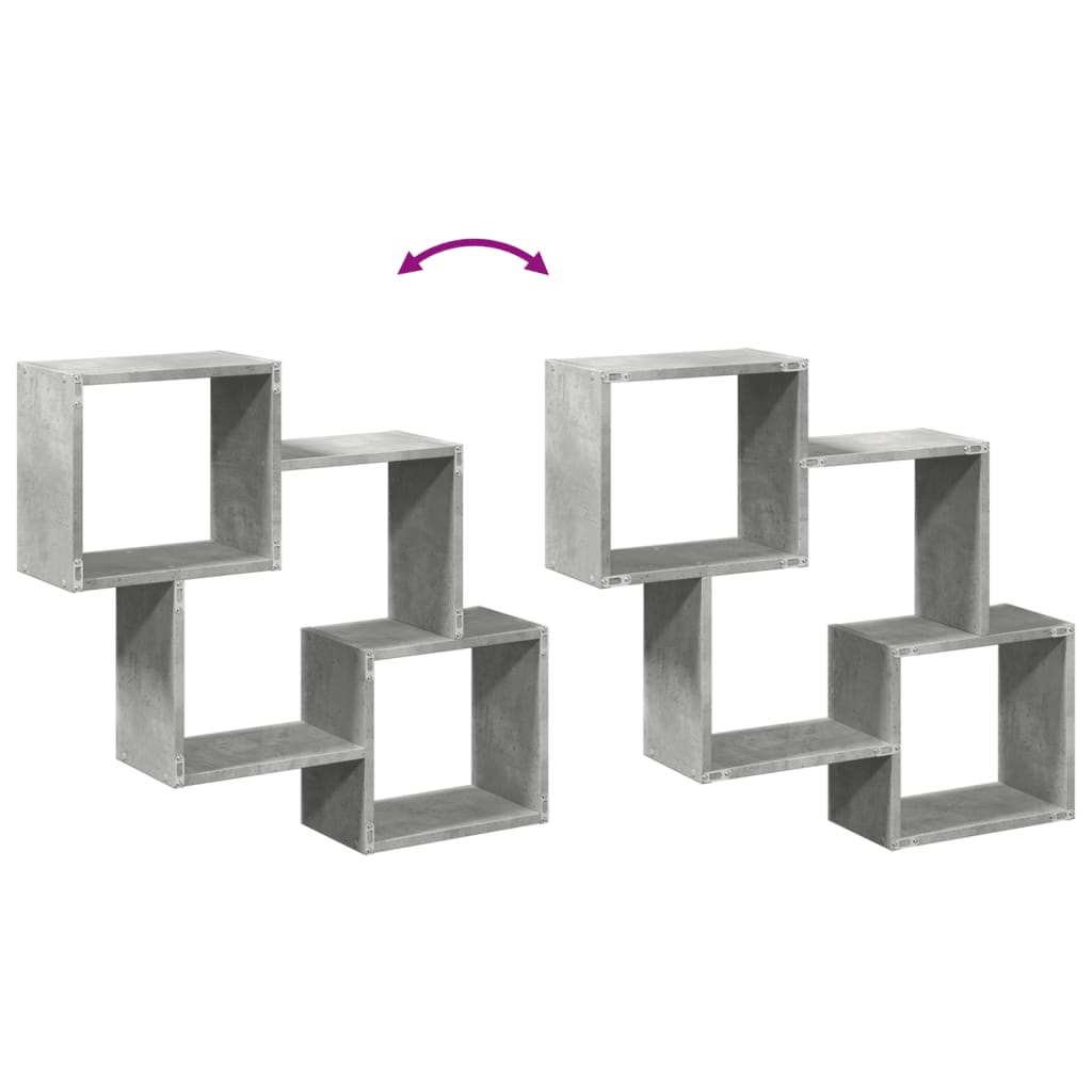 vidaXL Ντουλάπι Τοίχου Γκρι Σκυρ. 78x18x71 εκ. από Επεξεργασμένο Ξύλο