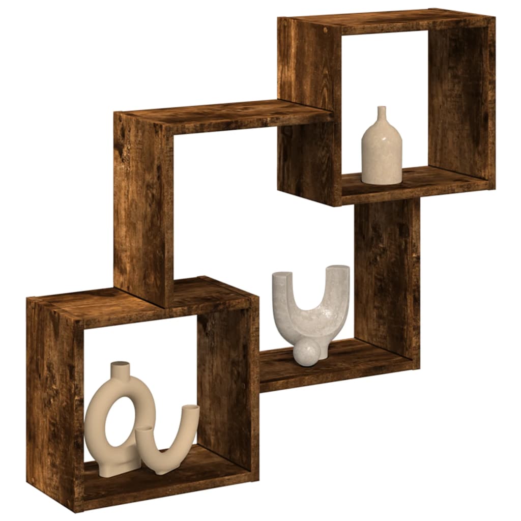 vidaXL Ντουλάπι Τοίχου Καπνιστή Δρυς 78x18x71 εκ. Επεξεργασμένο Ξύλο