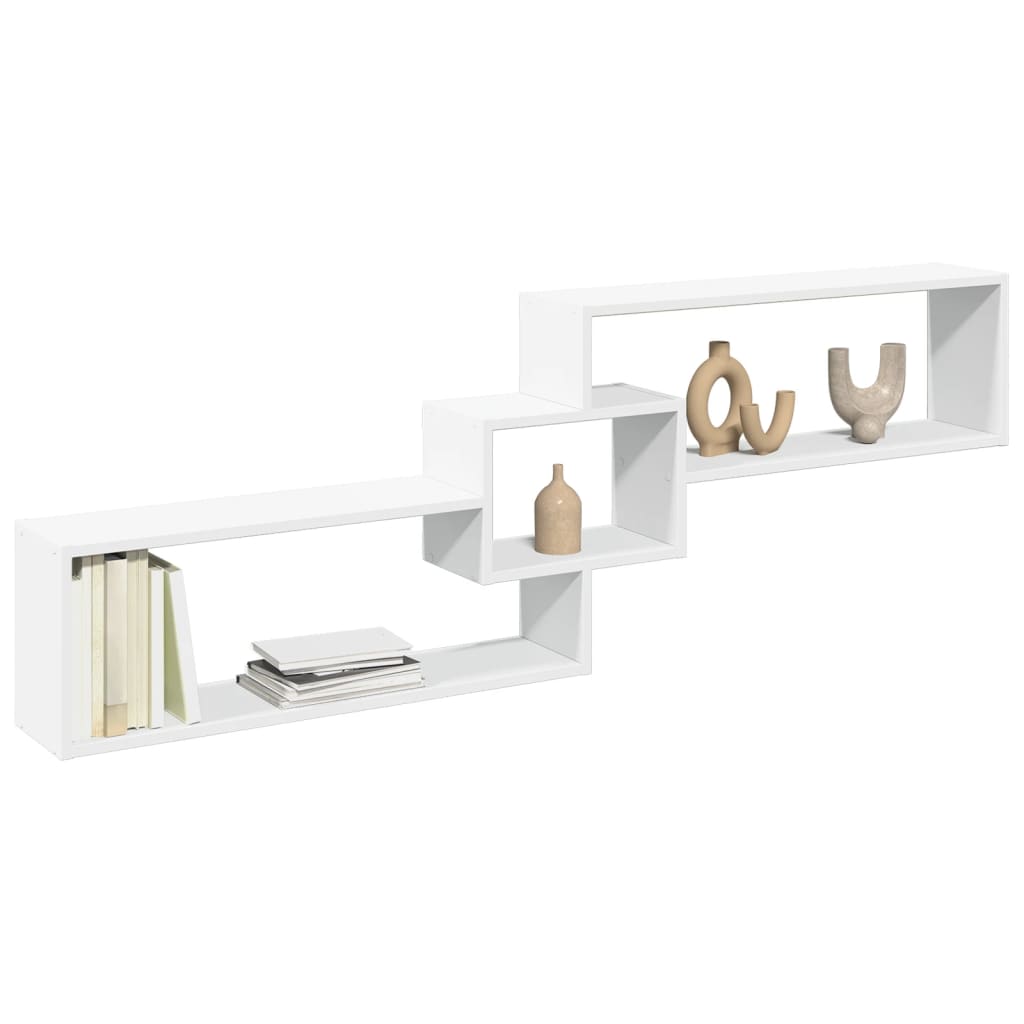 vidaXL Ντουλάπι Τοίχου Λευκό 158x18x53 εκ. από Επεξεργασμένο Ξύλο