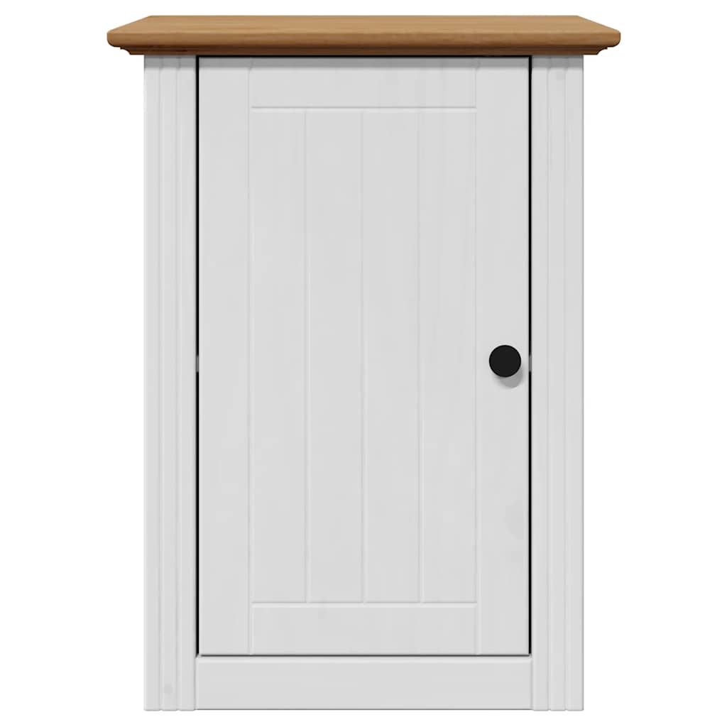 vidaXL Ντουλάπι τοίχου μπάνιου BODO Λευκό και καφέ 44x30x60 cm
