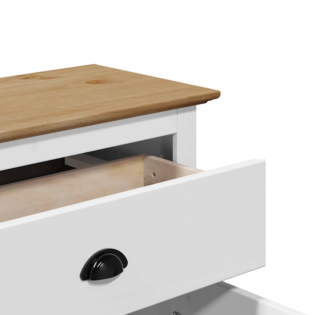 vidaXL Ντουλάπι διαδρόμου BODO Λευκό και καφέ 80x35x90 cm