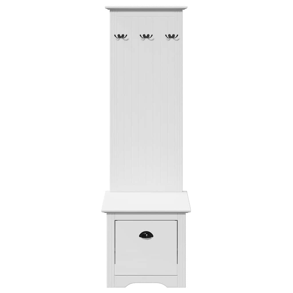 vidaXL Ντουλάπι διαδρόμου με γάντζους "BODO" Λευκό 50x40x157 cm